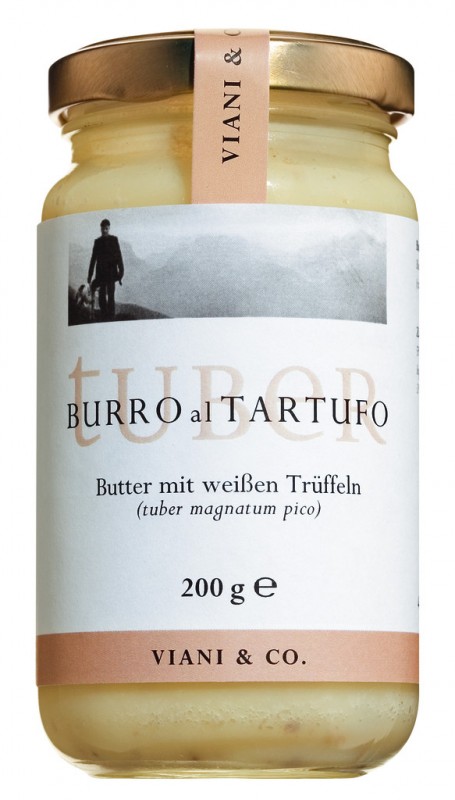 Burro al tartufo bianco, beurre aux truffes blanches - 200g - Verre