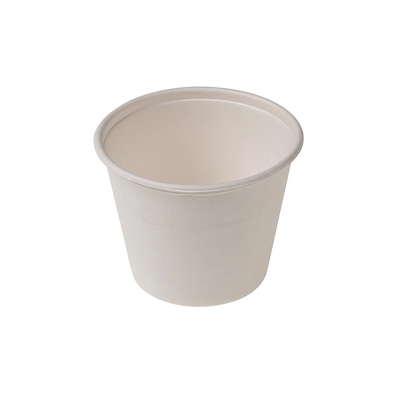 Taza de sopa para llevar Naturesse desechable, 425ml, Ø11x8,5cm, cana de azucar - 500 piezas - Cartulina