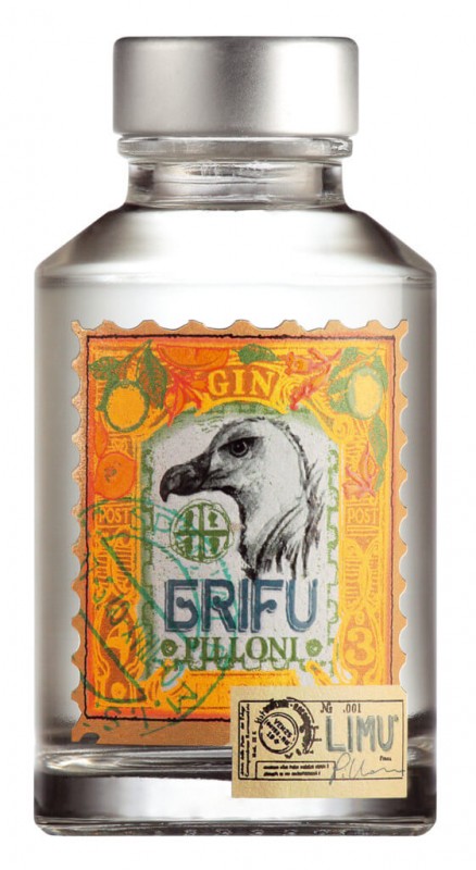 Gin Grifu Limu Mignon, Gin, mini, Silvio Carta - 0,1L - Garrafa