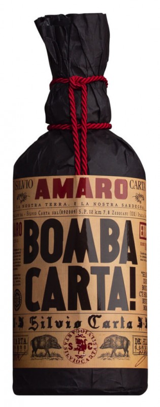 Amaro Bomba Carta, bitterlikor, Silvio Carta - 0,7L - Flaska