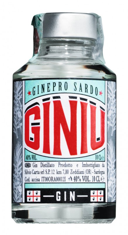 Giniu, Ginebra, mini, Silvio Carta - 0.1L - Botella