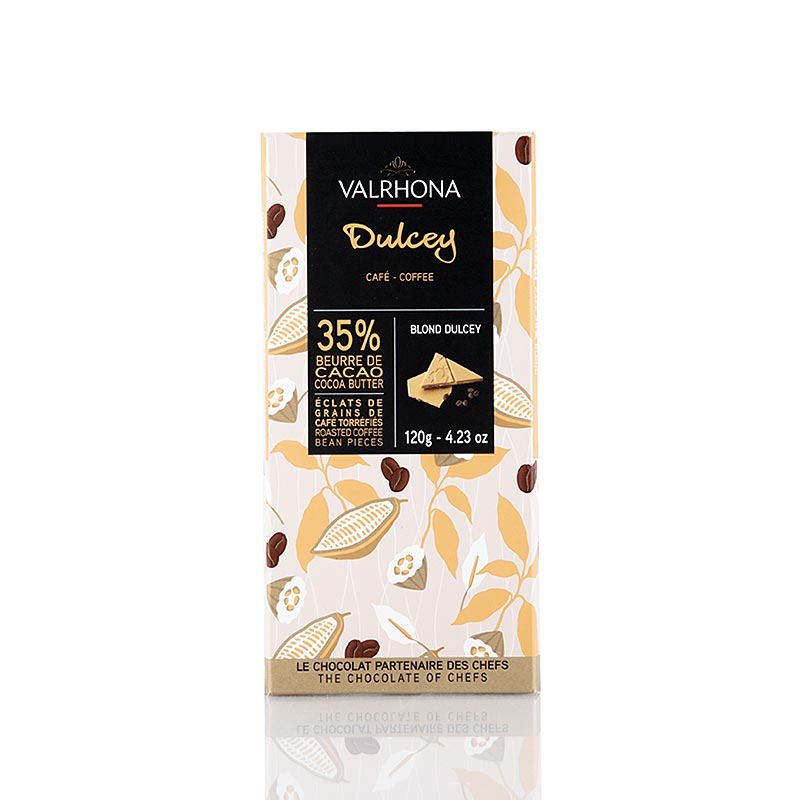 Valrhona Dulcey - Chocolate louro, com cafe, 32% cacau - 120g - caixa