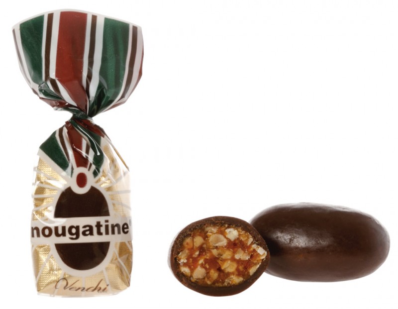 Nougatine, pralinato di cioccolato fondente con croccante, Venchi - 1.000 g - kg