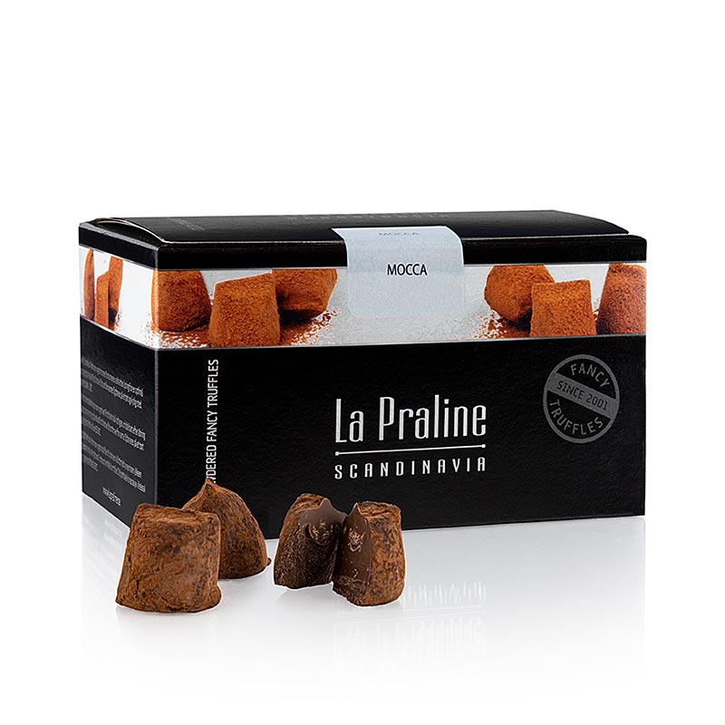 La Praline Fancy Truffles, confiteria de chocolate con moca (cafe), Suecia - 200 gramos - caja