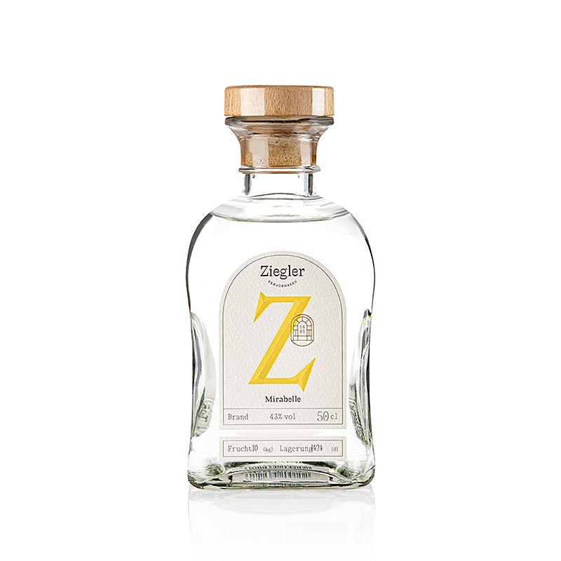 Brandy Ziegler Mirabelle Brandy nobre 43% vol. 0,5 l - 500ml - Garrafa