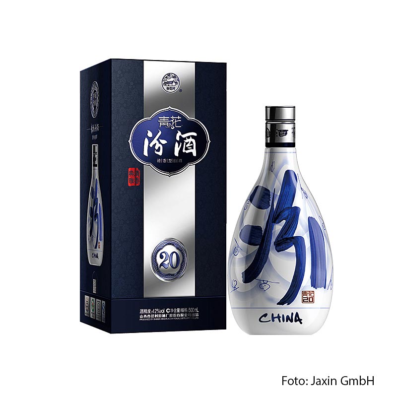 Baijiu - Lule blu Fenjiu20, 42% vol., Kine - 500 ml - Shishe