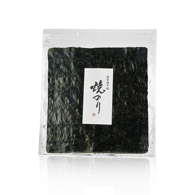 Yakinori intero, foglie di alghe essiccate, tostate, premium - 120 g, 10 fogli - borsa