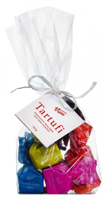 Tartufi dolci misti, sacchetto, blandede sjokoladetroefler, pose, Viani - 125 g - bag