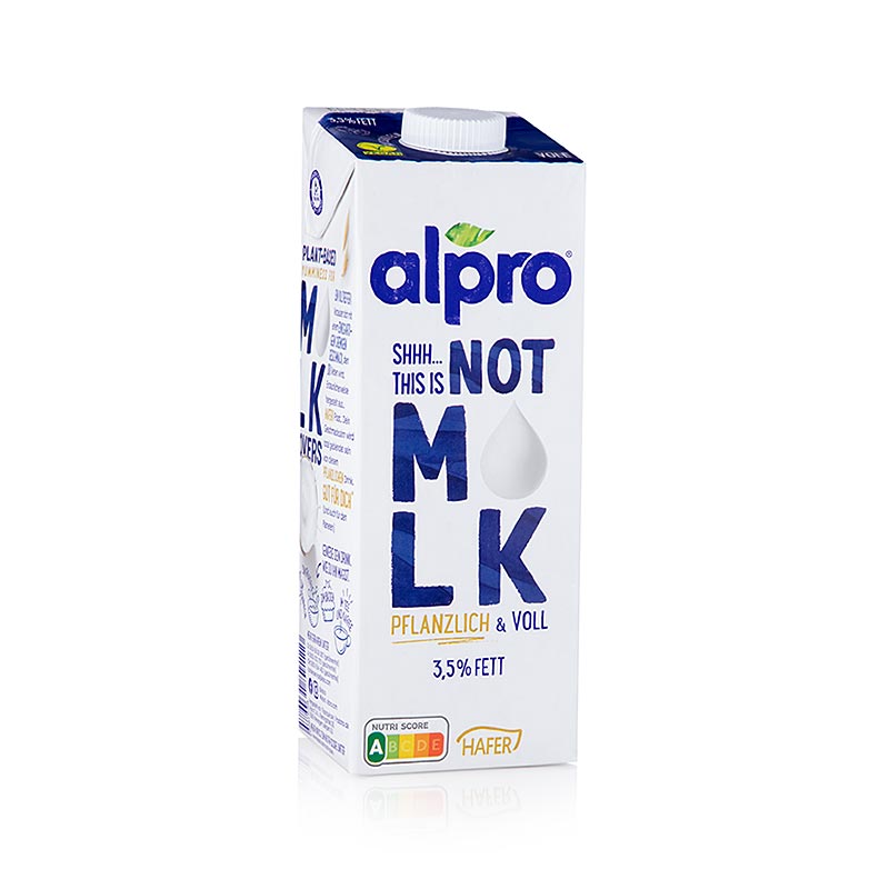 NAO MLK, alternativa ao leite vegetal feito de aveia, 3,5% de gordura, alpro - 1 litro - Pacote Tetra