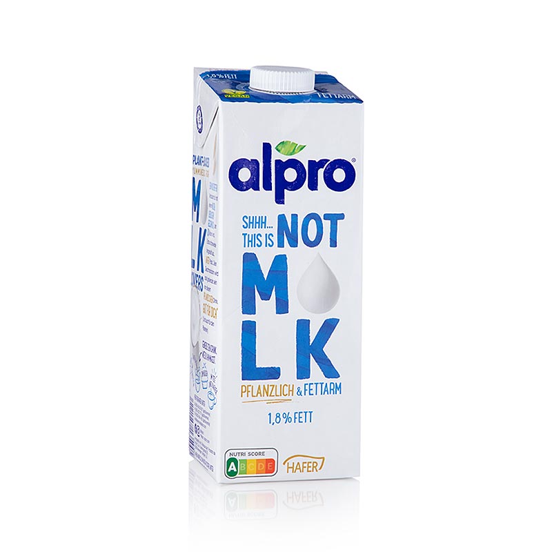 EI MLK, kaurasta valmistettu kasvipohjainen maitovaihtoehto, 1,8 % rasvaa, alpro - 1 litra - Tetra pakkaus