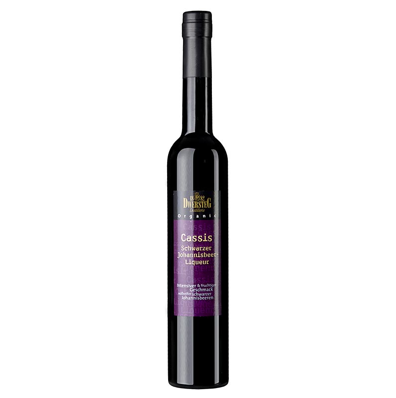 Dwersteg Organic Cassis, solberjalikjor, 20% rummal, LIFRAENT - 500ml - Flaska