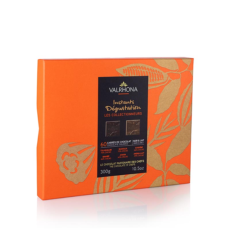 Valrhona Instants Degustation, 60 stangir, mjolk + dokkt sukkuladhi (34269) - 300g, 60 stykki - kassa