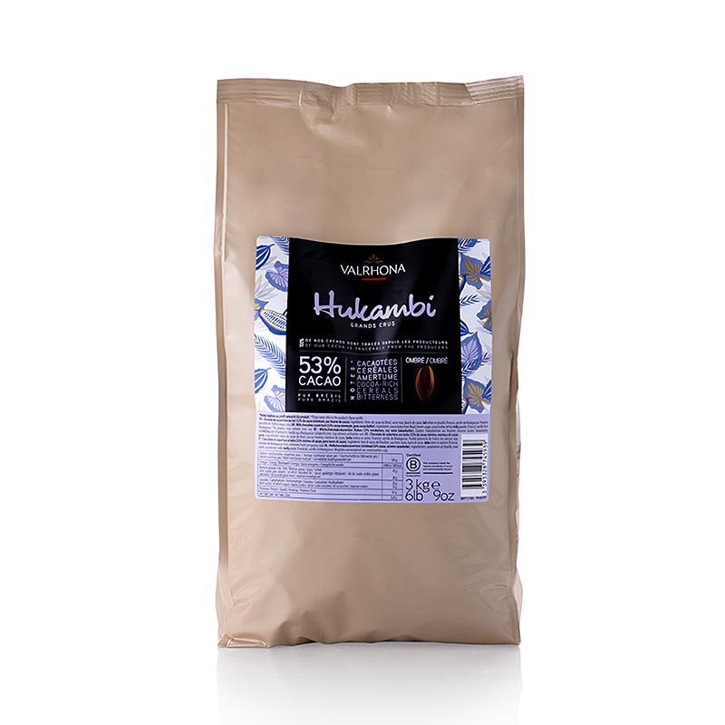 Valrhona Hukambi Lactee 53%, Callets, cobertura de leche entera (49787) - 3 kilos - bolsa