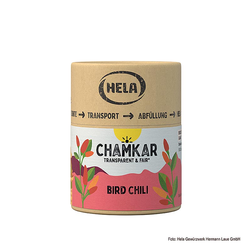 HELA Chamkar - Peperoncino per uccelli, essiccato - 25 g - Scatola degli aromi