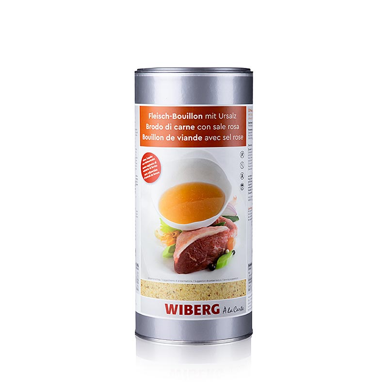 Brodo di carne Wiberg con sale antico, invisibile. Componenti (281119) - 1,2 kg - Scatola degli aromi