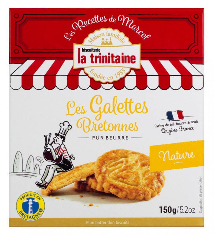 Galettes pur beurre, murokeksi Bretagnen, La Trinitaine - 150 g - pakkaus