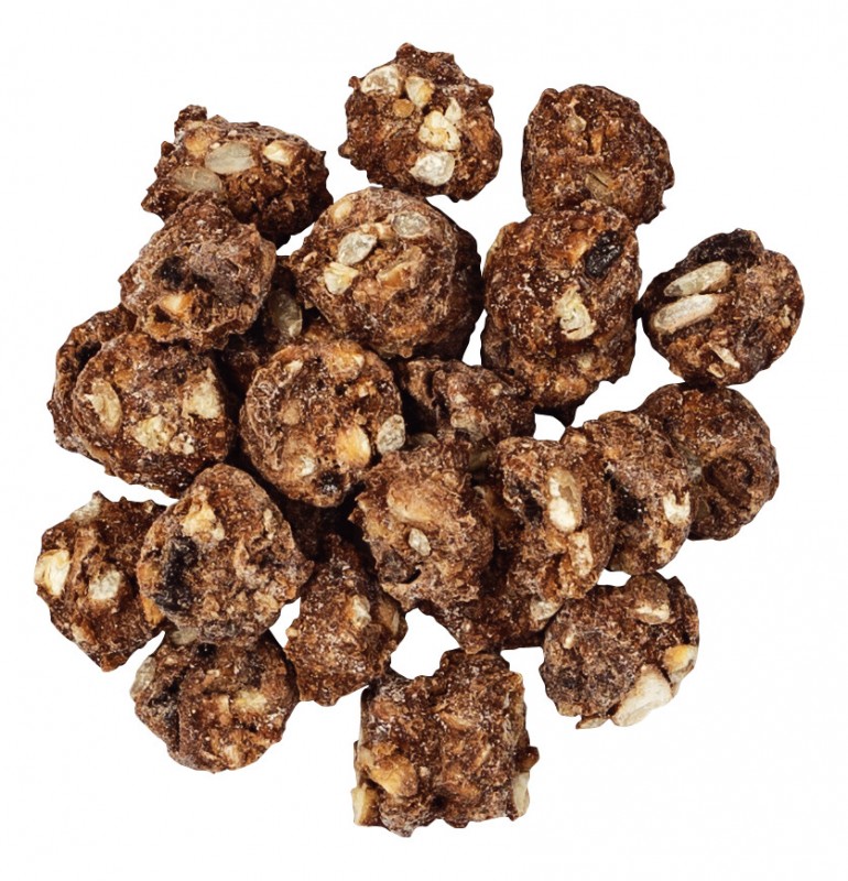 Bocconcini di muesli al cioccolato e nocciole, biologico, gf, Granola al cioccolato e nocciole, senza glutine, biologico, generoso - 300 grammi - pacchetto