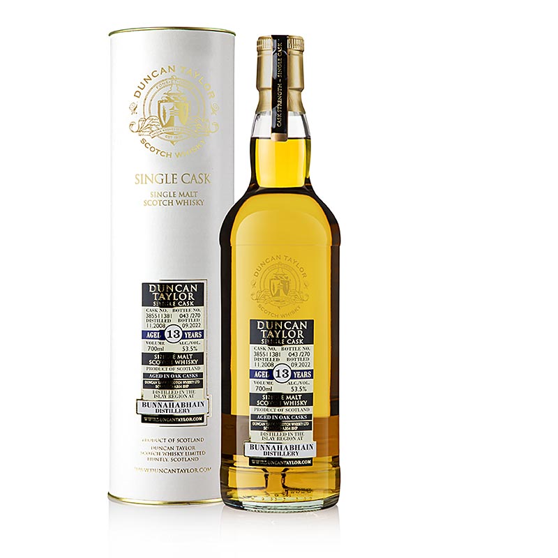 Single malt whisky Duncan Taylor Bunnahabhain 2008-2022, 53,5 % vol., Islay - 700 ml - Flaske