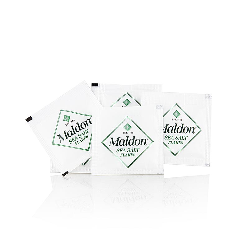 Maldon havssaltflingor, pasar, England - 2 kg, 2 000 x 1 g - Kartong