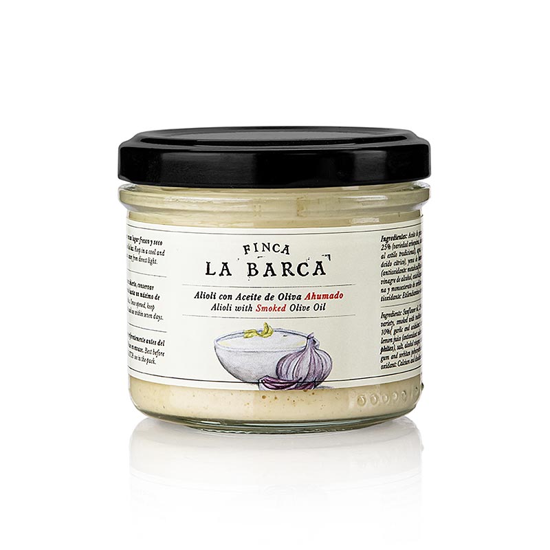 Savustettu oliivioljy aioli, Finca La Barca - 120 ml - Lasi