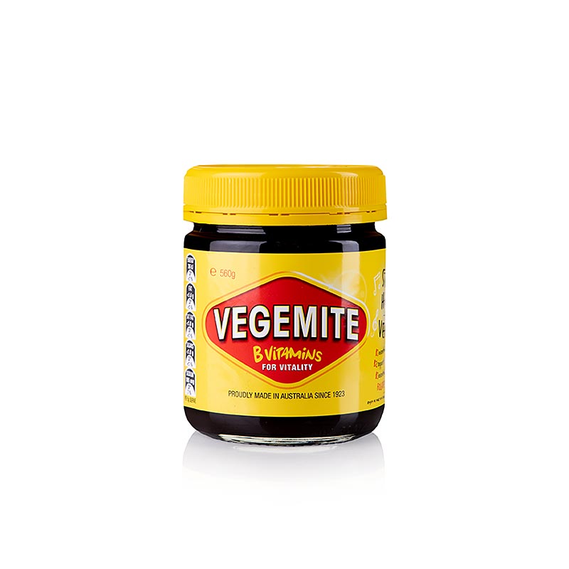 Vegemite - konsentrert gjaerekstrakt, krydderpasta som palegg - 560 g - Glass