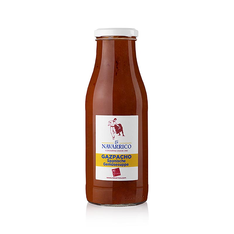 Gaspacho - sopa de legumes espanhola, Il Navarrico - 480ml - Garrafa