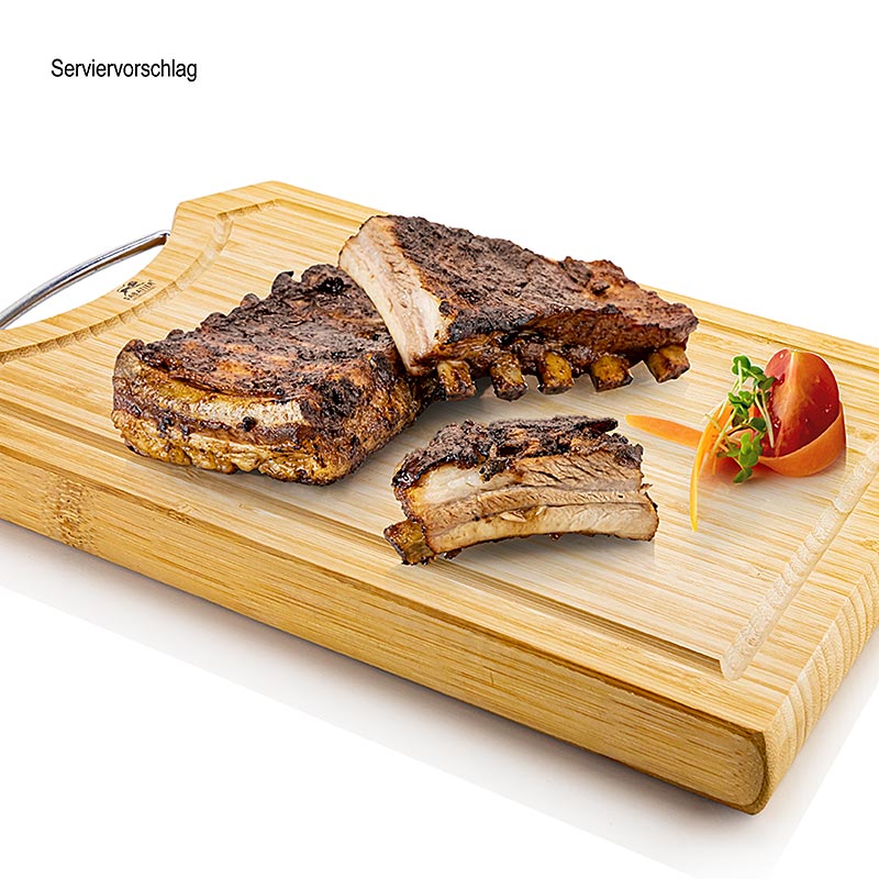 Costilla abdominal St. Louis Cut, del cerdo de establo activo, calibre - aproximadamente 1,2 kg - vacio