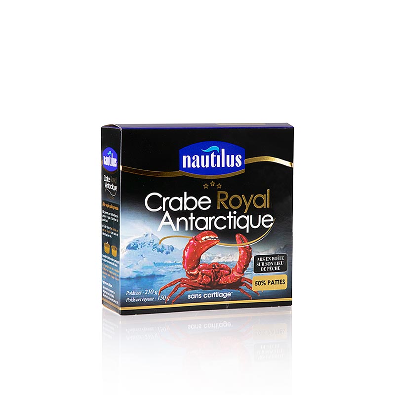 Carne de cangrejo real, 50% carne de pierna, nautilo - 210g - poder