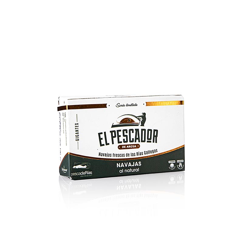 Razor musslor, 3 / 5 stycken, naturlig, El Pescador - 111g - burk