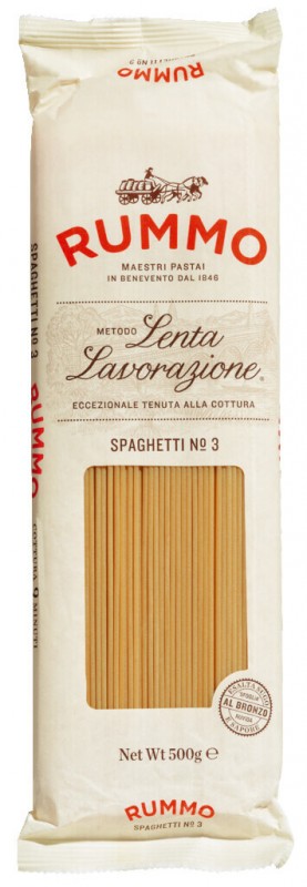 Spaghetti, Le Classiche, pasta di semola di grano duro, Rummo - 500 g - pacchetto