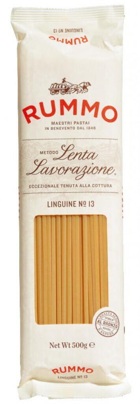 Linguine, Le Classiche, durumvehnamannapasta, rommo - 500g - pakkaus