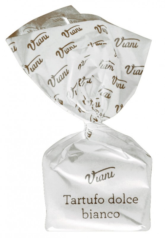 Tartufi dolci bianchi - edizione classica, bianchi, tartufi di cioccolato bianco con nocciole, sfusi, Viani - 1.000 g - kg