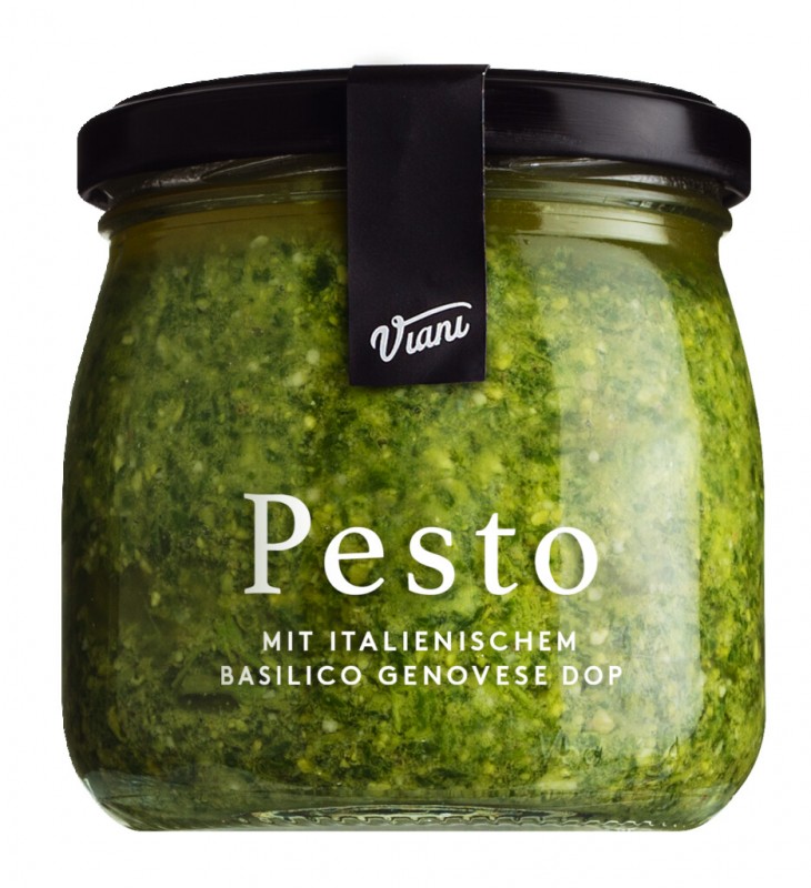 PESTO - med genuesisk basilika DOP, Pesto Genovese med basilika DOP, Viani - 180 g - Glas