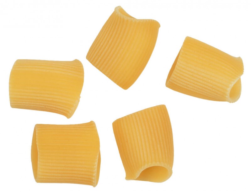 Mezzi paccheri rigati, Le Leggendarie, macarrao de semola de trigo duro, rummo - 500g - pacote