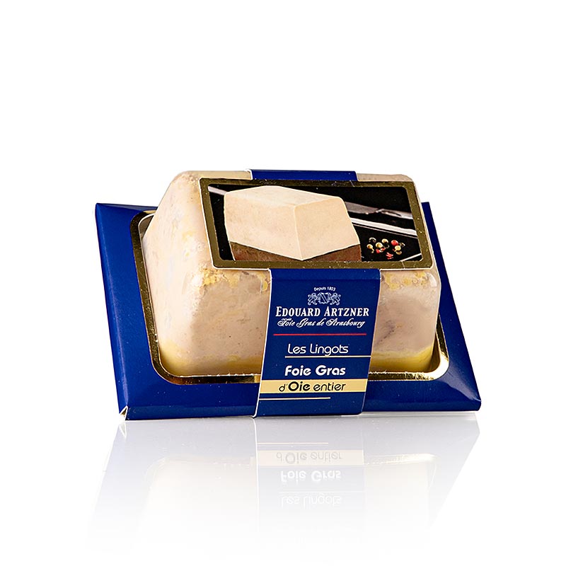 Blok foie gras angsa, foie gras, dengan potongan, mangkuk trapesium, feyel - 180 gram - cangkang PE