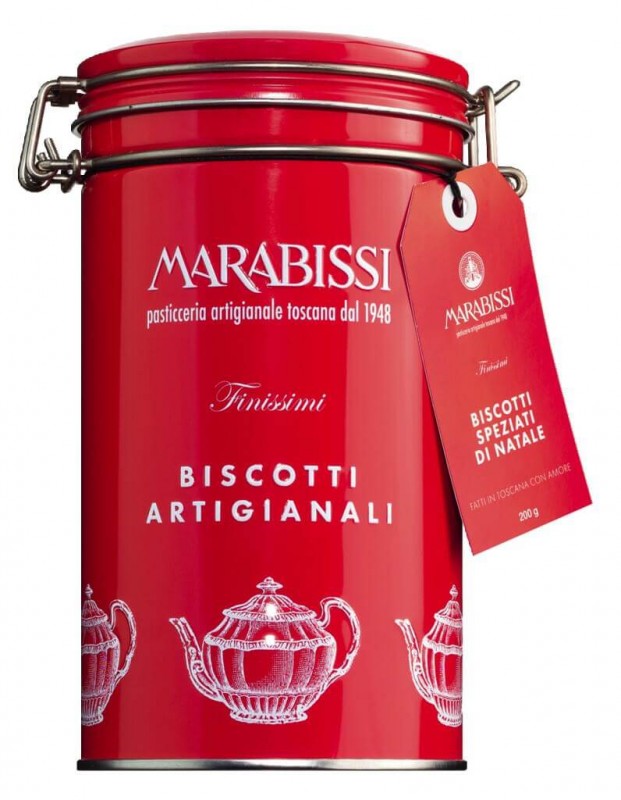 Biscotti alle slags, Rossa, bakverk med krydder, Pasticceria Marabissi - 200 g - kan