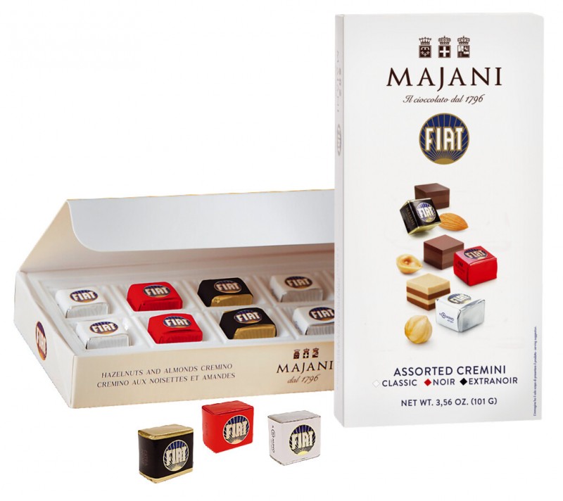 Fiat Mix 10 Dadi, crema de cacau d`avellana en capes de praline, Majani - 101 g - Peca