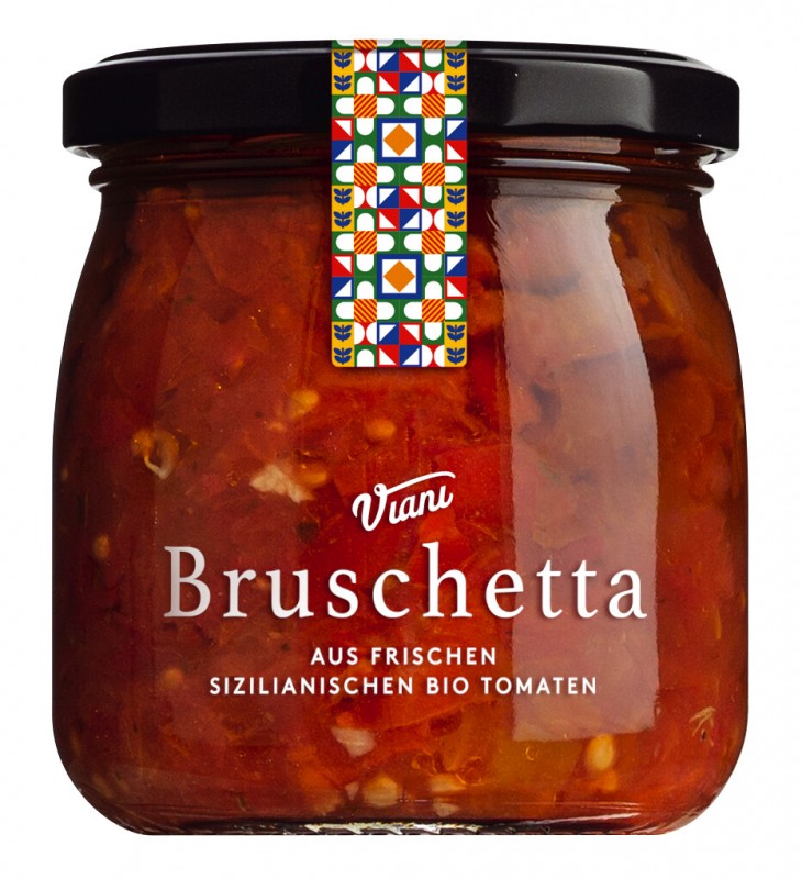 Bruschetta Classico, ecologica, tomate para untar, ecologica, Viani - 180g - Vaso