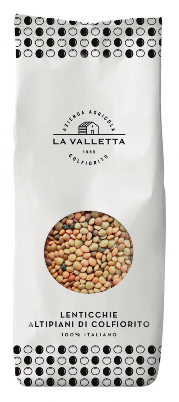 Lenticchie di Colfiorito, lentilhas de montanha de Colfiorito, La Valletta - 400g - pacote