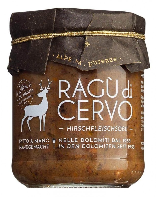 Ragu di cervo, ragu de veado, Alpe Magna - 190g - Vidro