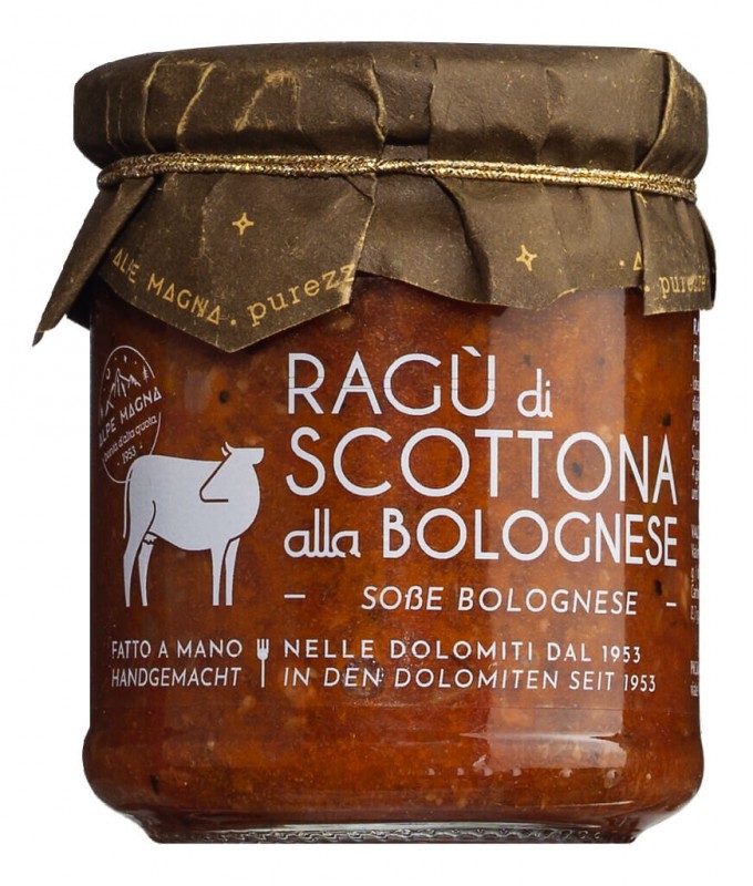 Ragu storico alla bolognese, Ragu alla bolognese, Alpe Magna - 190 g - Bicchiere