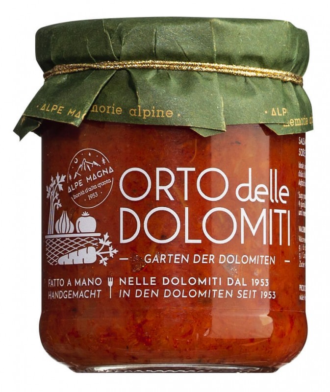 Orto delle Dolomiti, sos petani dengan sayur-sayuran, Alpe Magna - 190g - kaca