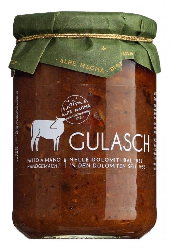 Gulash, gulasch di manzo, Alpe Magna - 360 g - Bicchiere