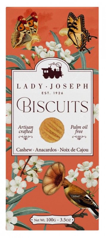 Biscoito de Caju, biscoitos com castanha de caju, Lady Joseph - 100g - pacote