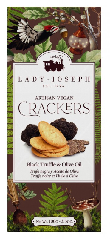 Crackers al Tartufo Nero, pasticcini al tartufo nero, Lady Joseph - 100 grammi - pacchetto