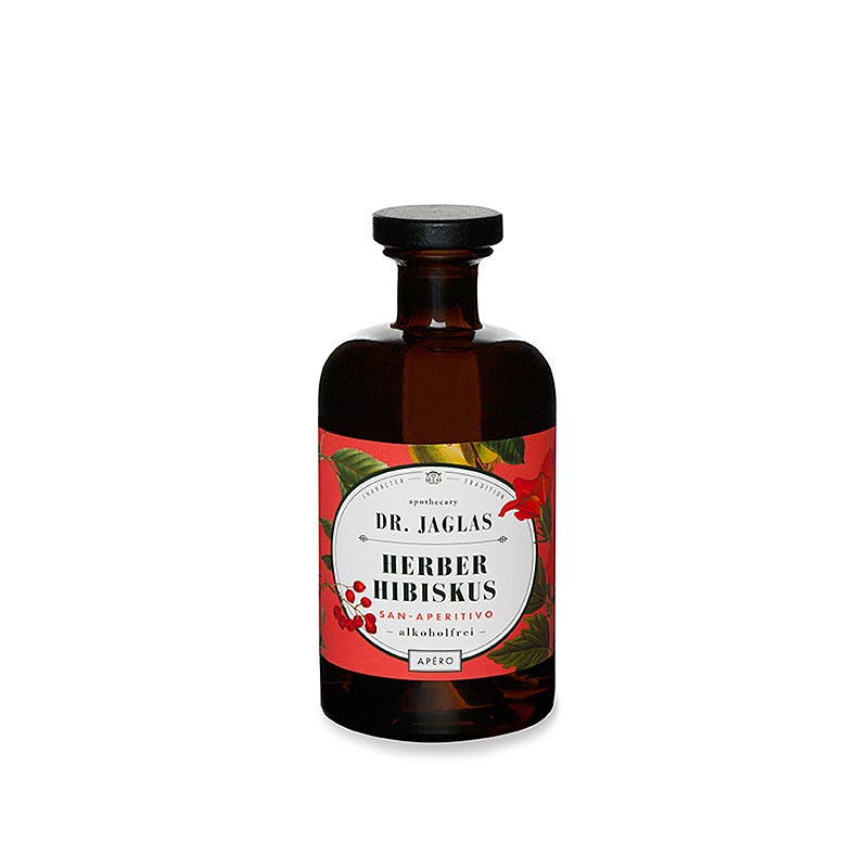 DR. Jaglas - Herber Hibiscus San Aperitivo Apero, alkoholiton, VEGAANI - 500 ml - Pullo