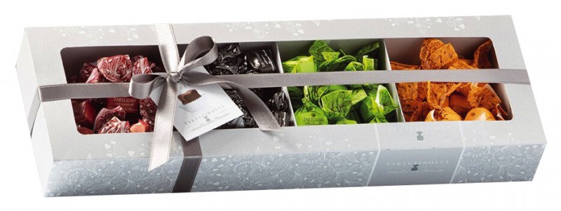 Confezione regalo tartufini assortiti, caixa de regal amb barreja de tofones de xocolata, Antica Torroneria Piemontese - 400 g - paquet