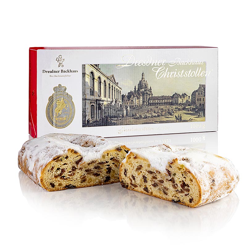 Dresdner Backhaus Christstollen, BGA, in een geschenkverpakking - 1 kg - Karton