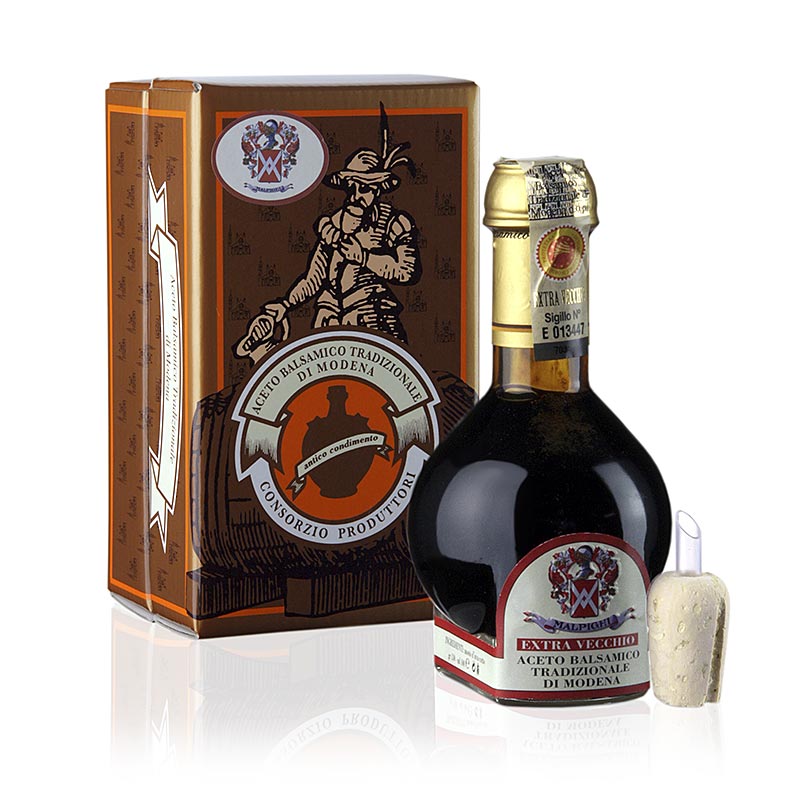 Aceto Balsamico Tradizionale DOP / CHOP, Extravecchio, 25 rokov, darcekova krabicka, Malpighi - 100 ml - Flasa