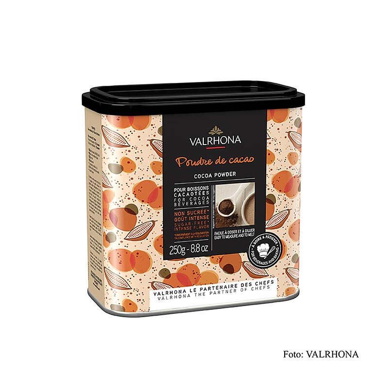 Kakaopulver, latt avoljat, 20-22% kakaosmor, Valrhona - 250 g - packa